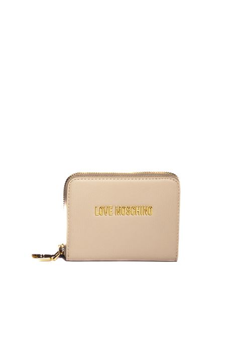 Portafoglio con logo avorio LOVE MOSCHINO | JC5702PP1ILD0-110